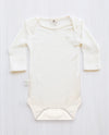 cream merino baby bodysuit