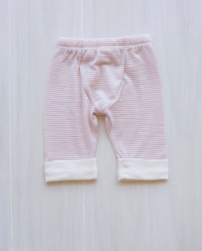 stripe rose organic merino drawstring pants