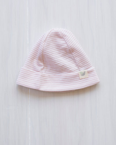 pink organic merino baby hat