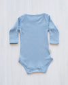 blue merino bodysuit baby