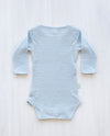 stripe blue merino bodysuit