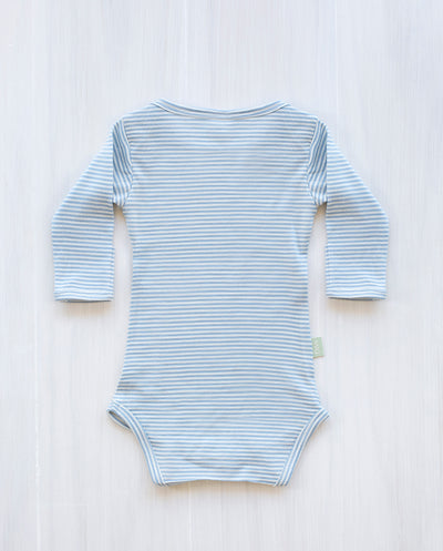 stripe blue merino bodysuit