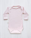 pink merino bodysuit baby