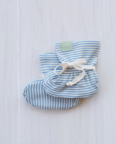 stripe north sea blue booties