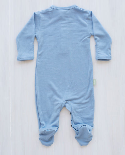 north sea blue merino baby jumpsuit