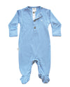 north sea blue merino wool baby pyjamas