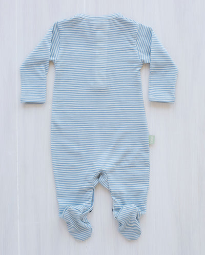 stripe blue merino jumpsuit for toddlers