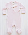 stripe dusty rose merino wool pyjamas toddler