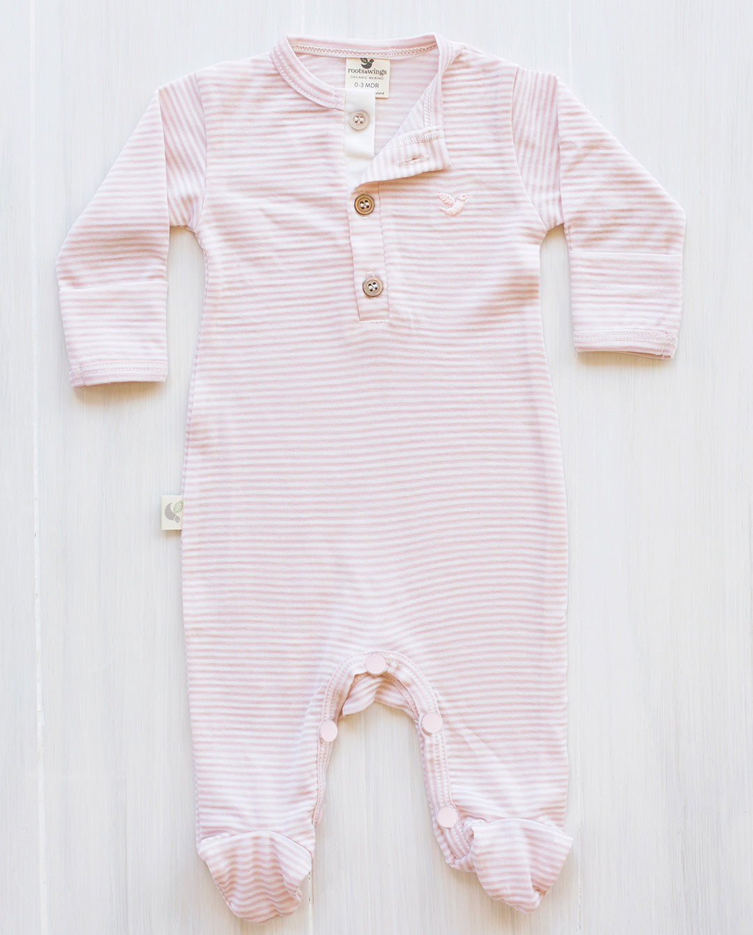 stripe dusty rose merino wool pyjamas toddler