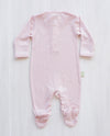 dusty rose merino jumpsuit for babies made in New Zealand