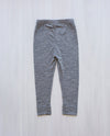 grey merino rib leggings for kids