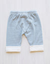 stripe blue organic merino drawstring pants