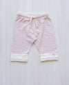 dusty rose stripe drawstring pants for babies
