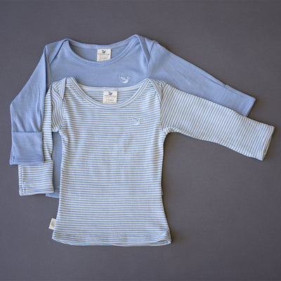 blue merino rib top for kids au