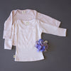 pink and dusty rose merino rib long sleeved top