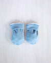 blue organic merino baby mittens