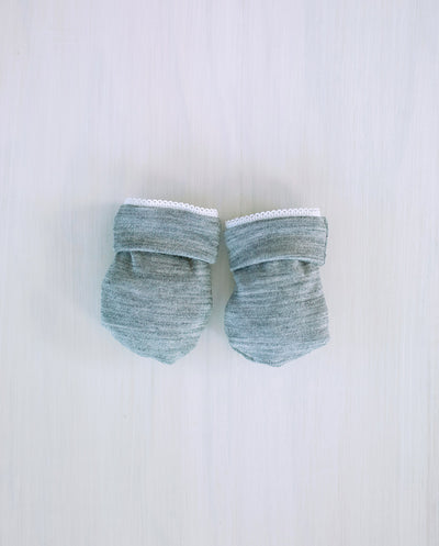 grey baby mittens