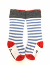 stripe red merino wool socks for kids